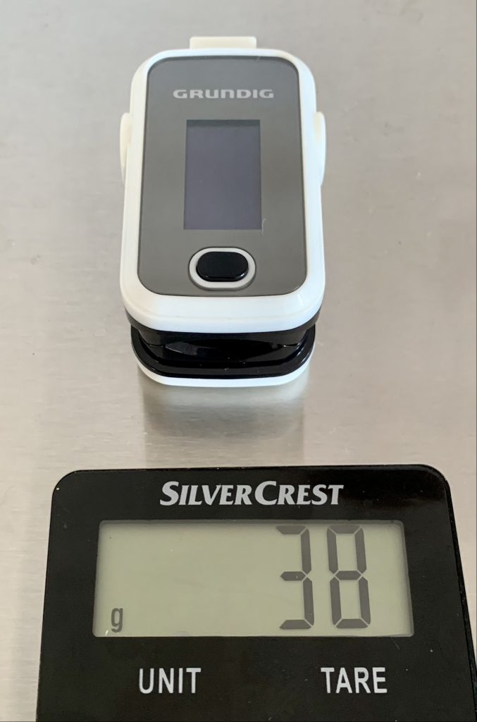 Grundig 20040 Pulsoximeter Gewicht mit Batterien