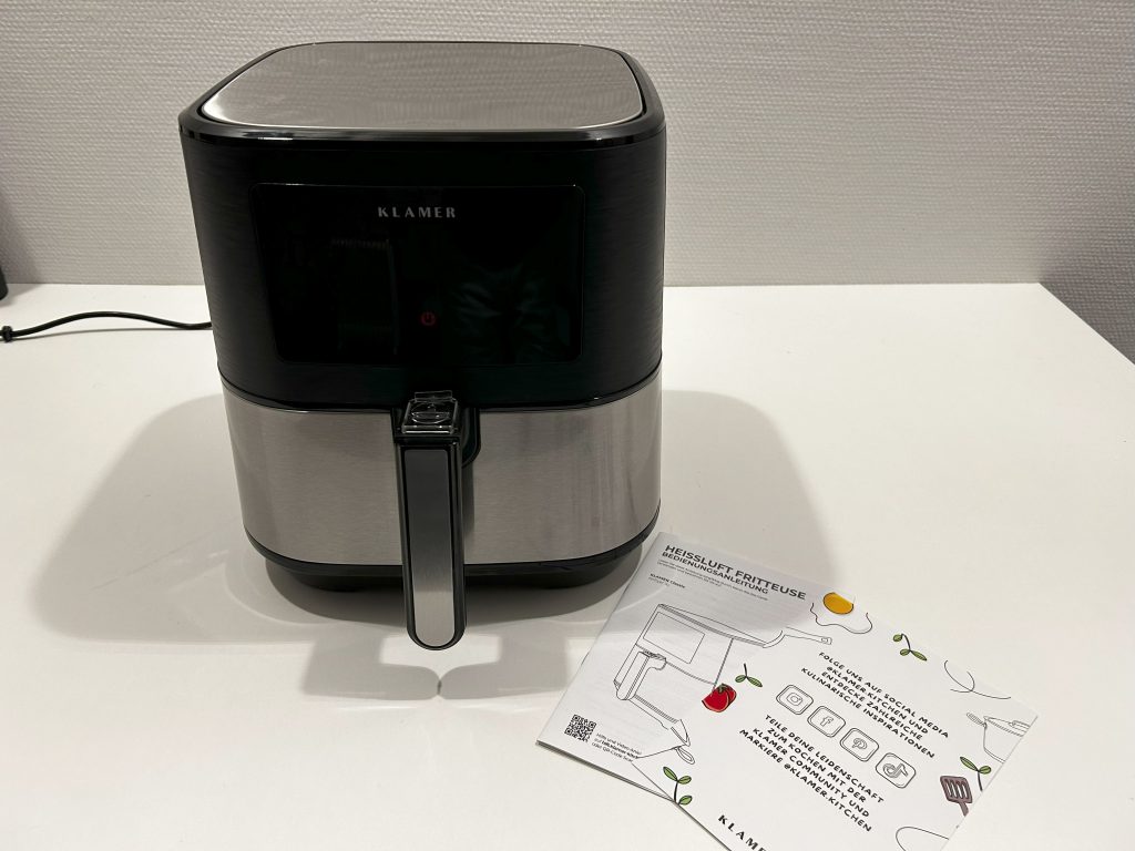 KLAMER Classic Airfryer Heißluftfritteuse Lieferumfang
