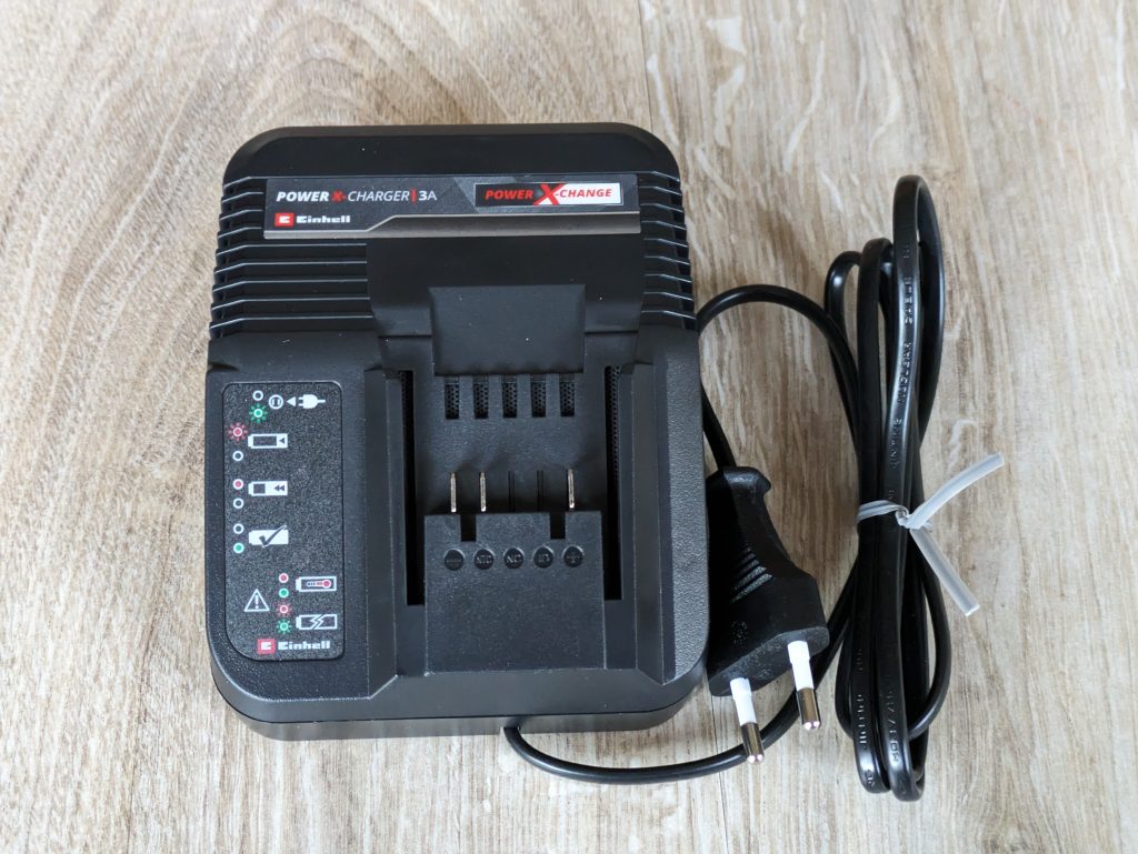 Ladestation des Einhell TP-CD 1850 Li-i BL Akkuschraubers von oben