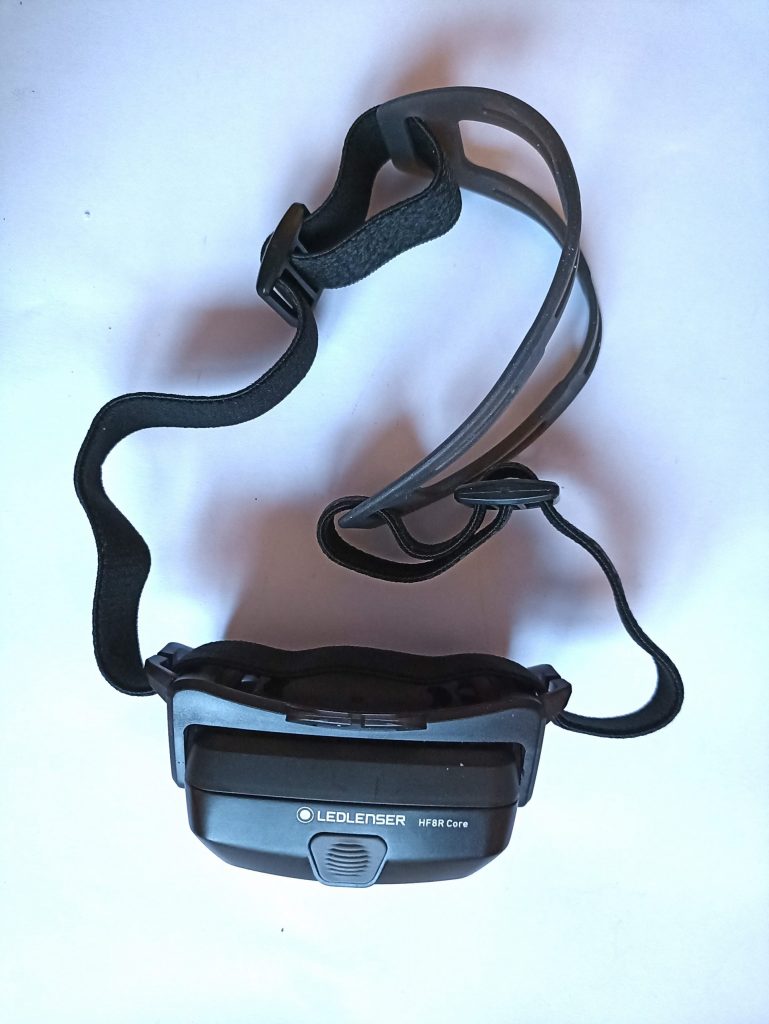 Ledlenser HF8R Core Stirnlampe, Lampenansicht von oben