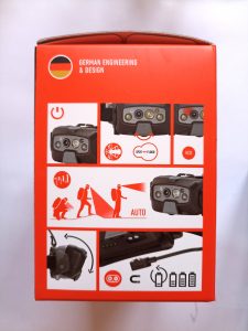 Ledlenser Hf8R Core, Verpackung Seitenansicht 1