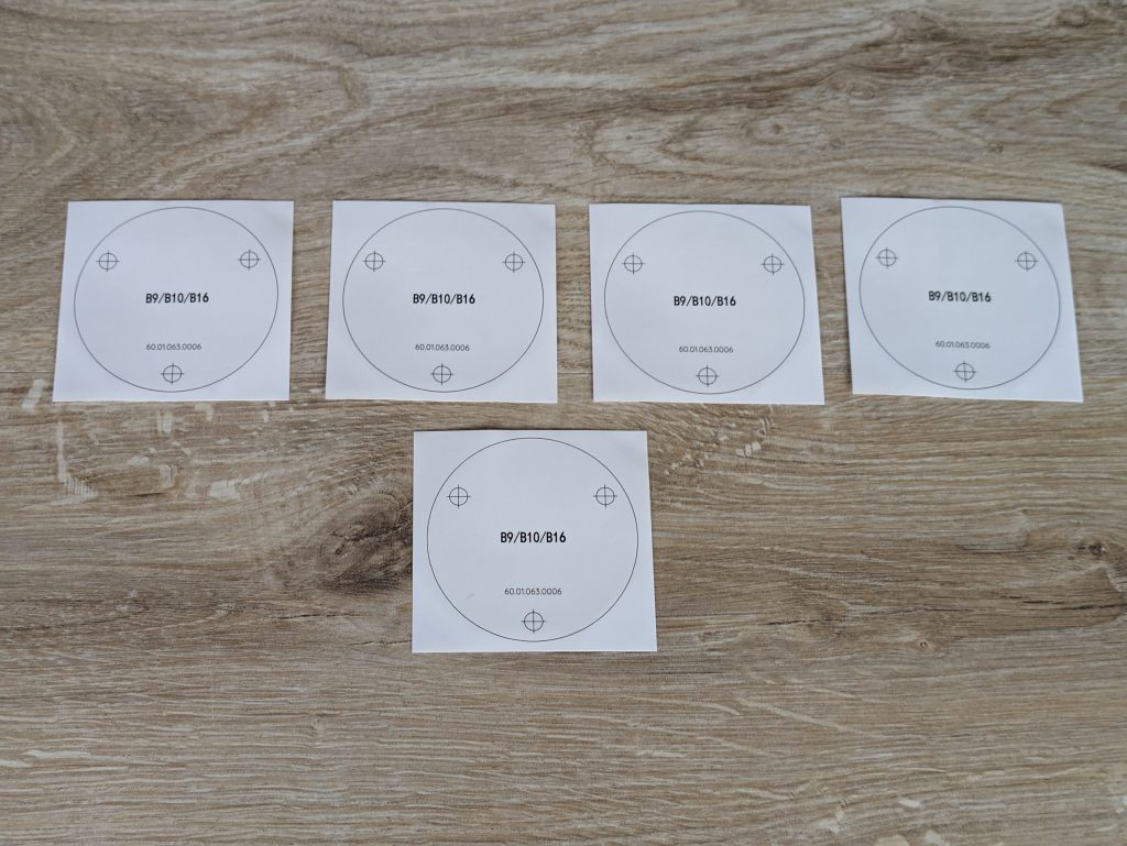 Montageschablonen des RLK8-800B4 Reolink Überwachungskamera-Sets