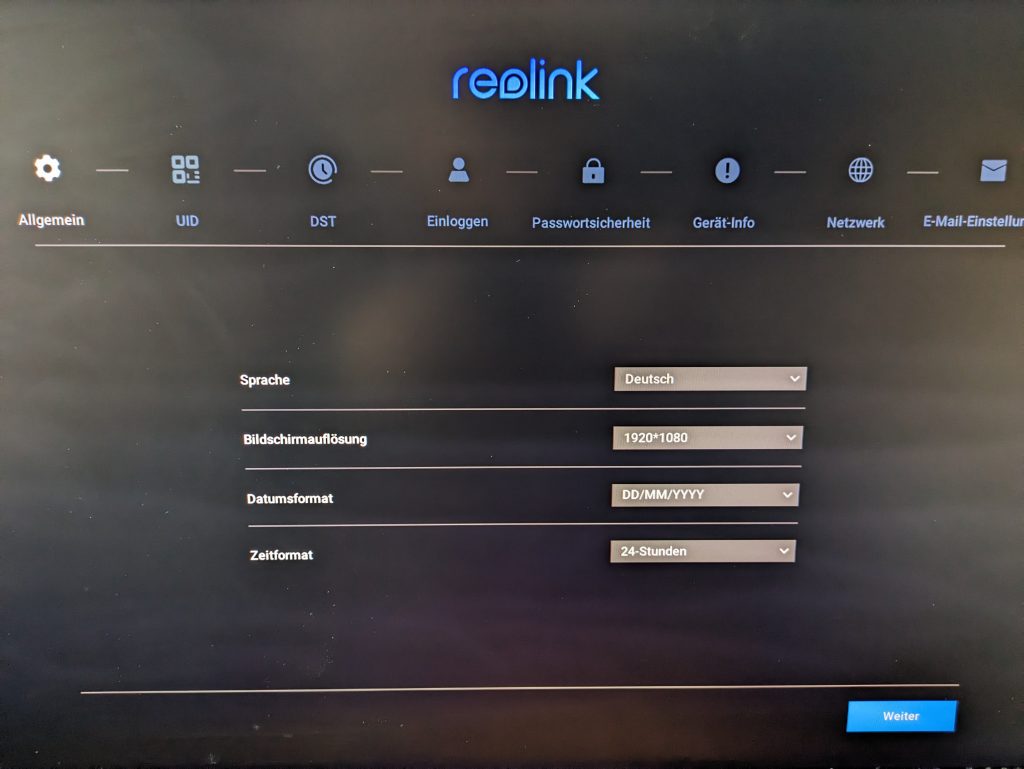 NVR-Anzeige zum Display des RLK8-800B4 Reolink Überwachungskamera-Sets