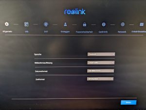 NVR-Anzeige zum Display des RLK8-800B4 Reolink Überwachungskamera-Sets