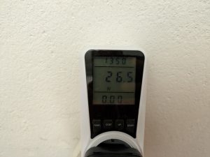 Stromverbrauch des HYCHIKA 12V Akkuschraubers beim Laden