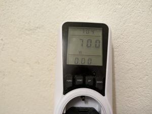 Stromverbrauch des Makita DF333DSAE Akkuschraubers beim Laden