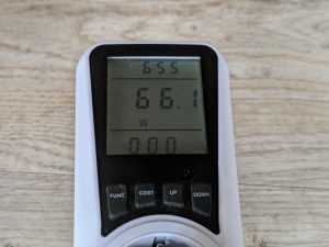 Stromverbrauchd es Einhell BRILLIANTO Fensterreinigers beim Laden