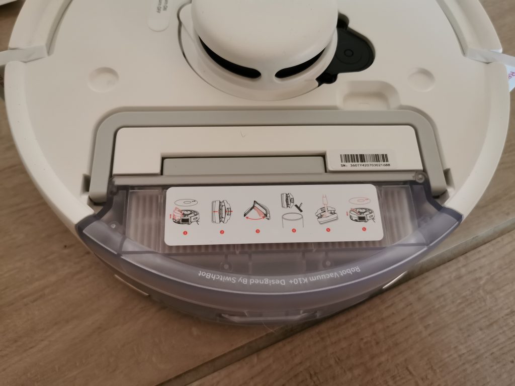 SwitchBot Minisaugroboter K10+ Staubbehälter