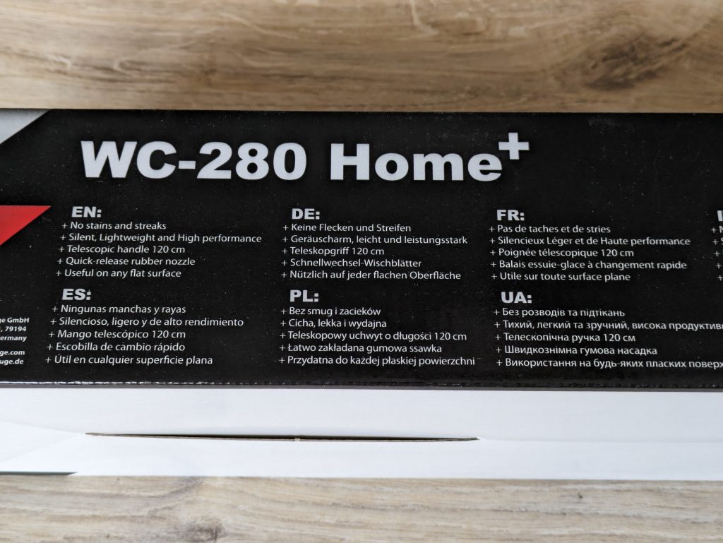 Veprackung des STARK WC 280 Home+ Fenstersaugers in der frontalen Ansicht