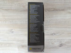 Verpackung des TROTEC PSCS 11-12V Akkuschraubers von links