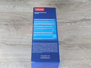 Verpackung des Vileda Windomatic Power Fenstersaugers von rechts