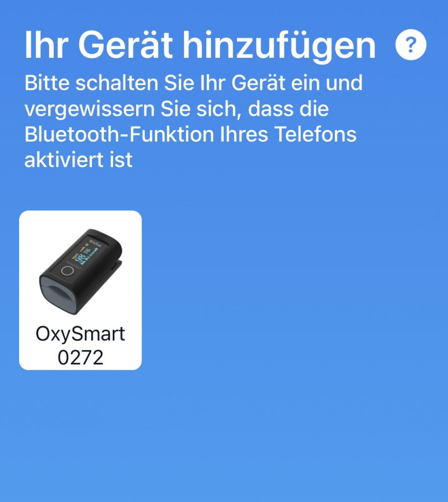 ViATOM OXYSMART PC 60 FW Pulsoximeter App Verbindung