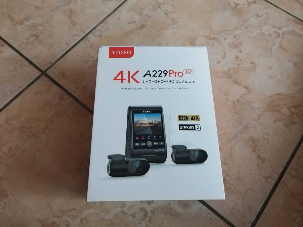 Viofo A229 Pro 3CH Verpackung von vorne