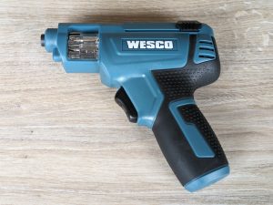 WESCO WS2013 WS2103.1 CSD40Q Akkuschrauber von vorne, nach links ausgerichtet