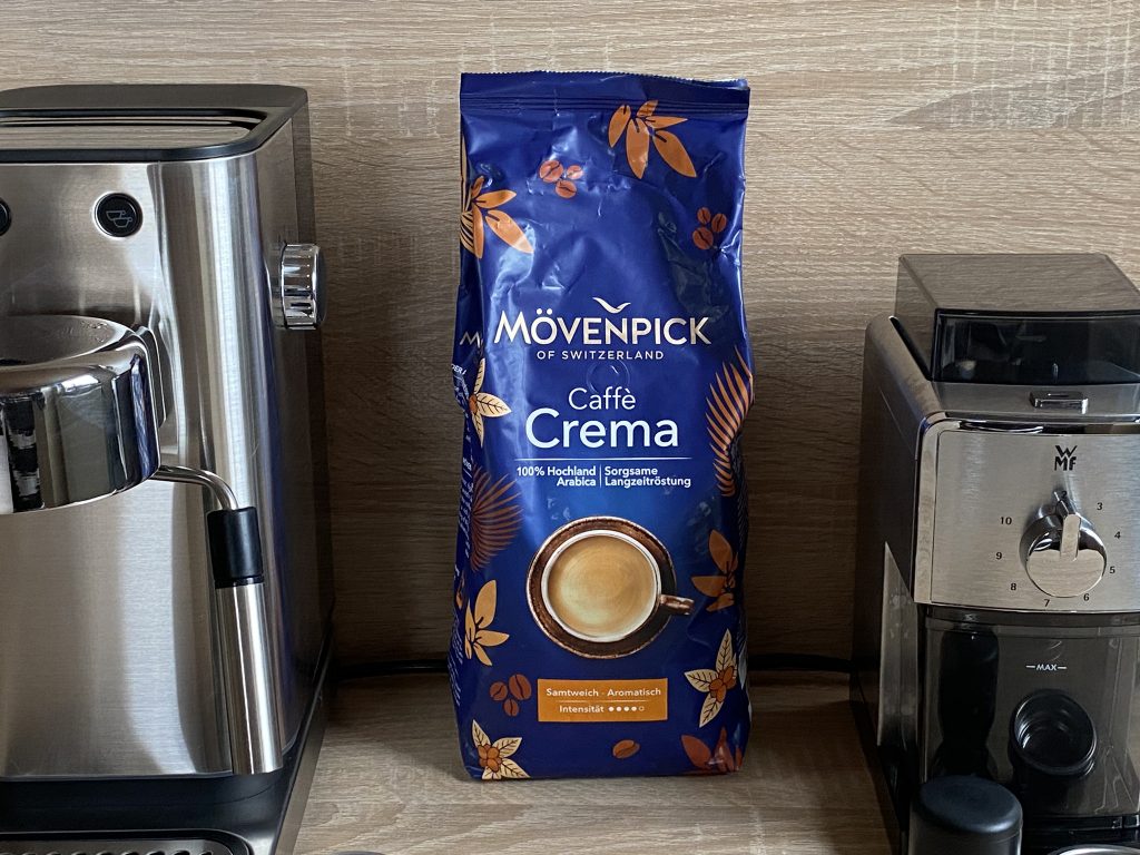 Mövenpick Caffè Crema Kaffeebohnen Verpackung