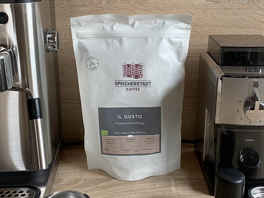 Speicherstadt Kaffee Il Gusto Espressomischung Kaffeebohnen Verpackung
