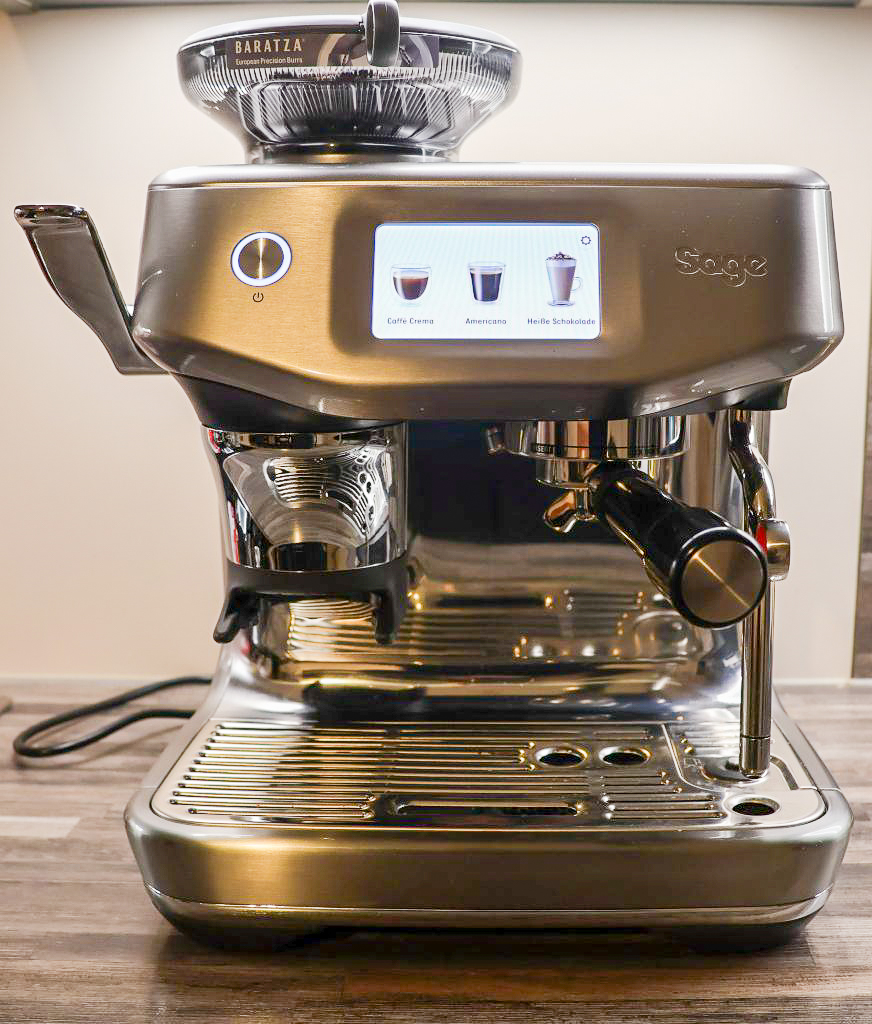 Sage Barista Touch Impress Siebträgermaschine aufgebaut