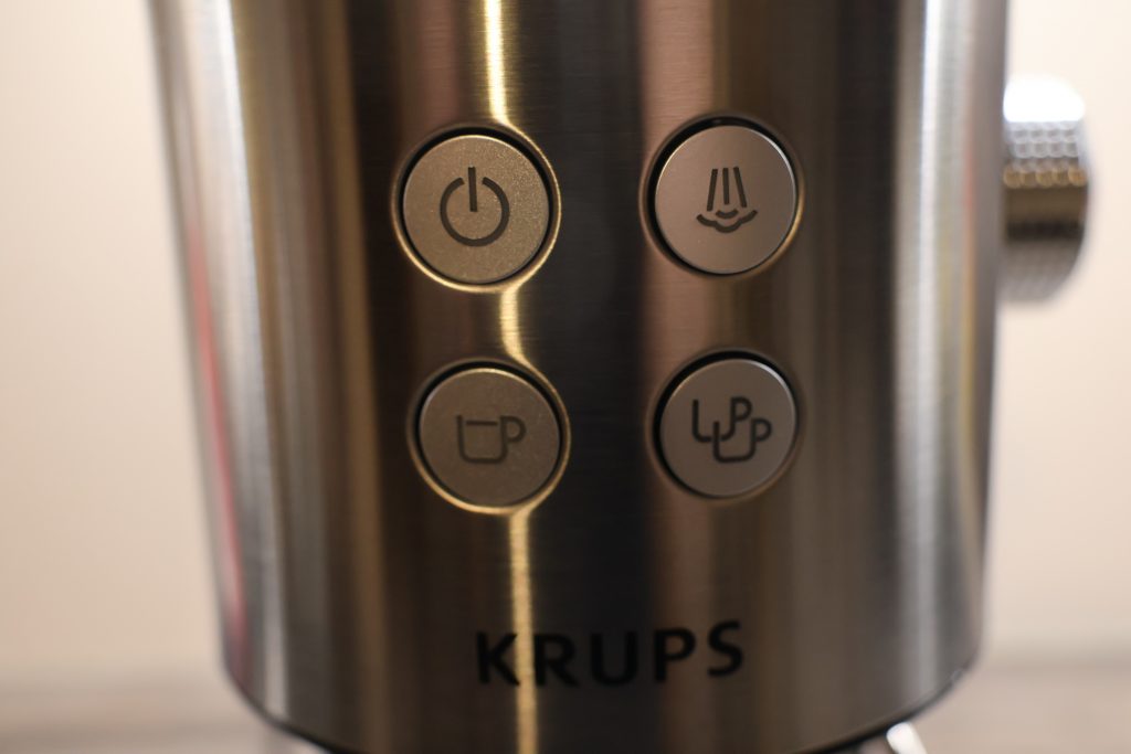 Krups Virtuoso Espresso Siebträgermaschine Tasten Front