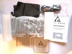 Acta Berg 0001-GR Kurbelradio, Lieferumfang mit Innenverpackung
