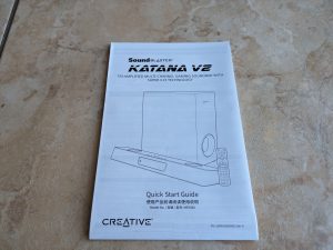 Anleitung der Creative Soundblaster Katana V2 Soundbar