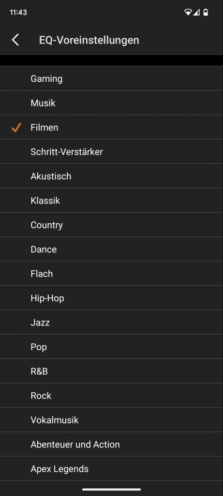 App der Creative Soundblaster Katana V2 Soundbar, Equalizer v1