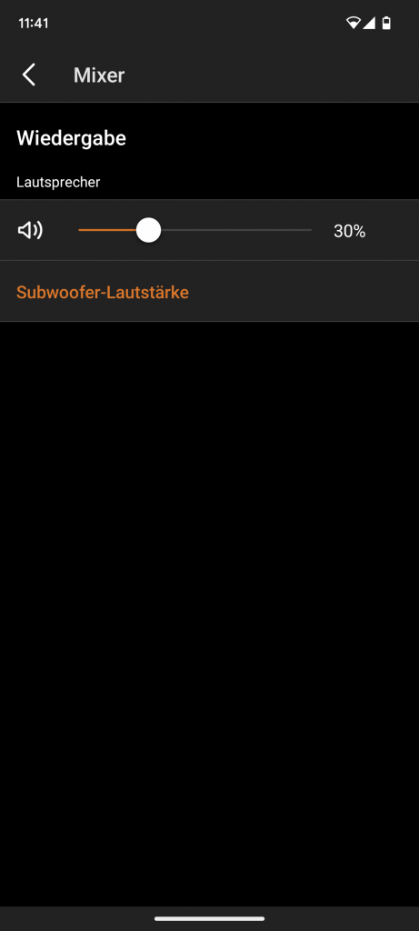 App der Creative Soundblaster Katana V2 Soundbar, Lautstärke
