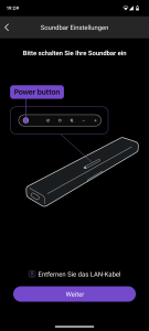 App der Yamaha True X Bar 50A Soundbar, Anleitung zur Verbindung