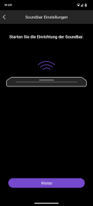 App der Yamaha True X Bar 50A Soundbar, Einrichtung