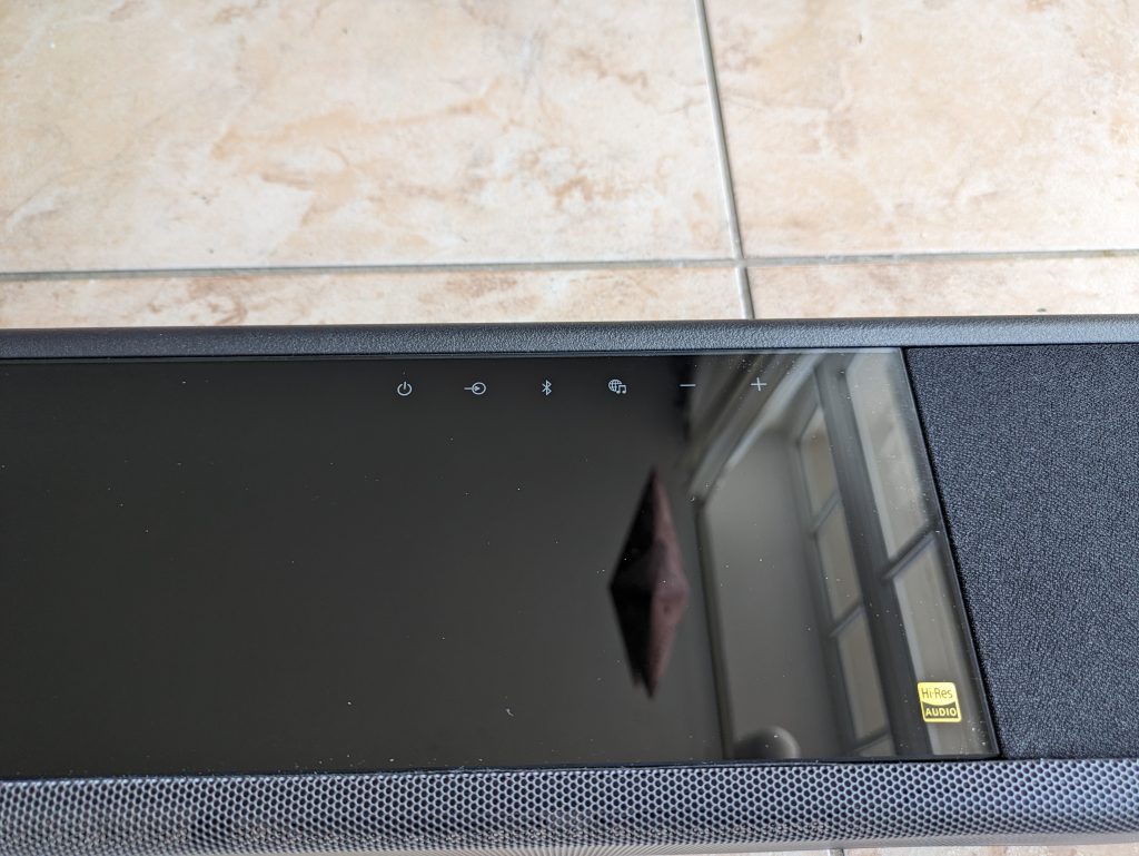 Bedienfeld der Sony HT A7000 Soundbar
