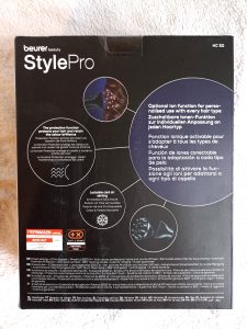 Beurer HC 50 Haartrockner, Rückseite Verpackung