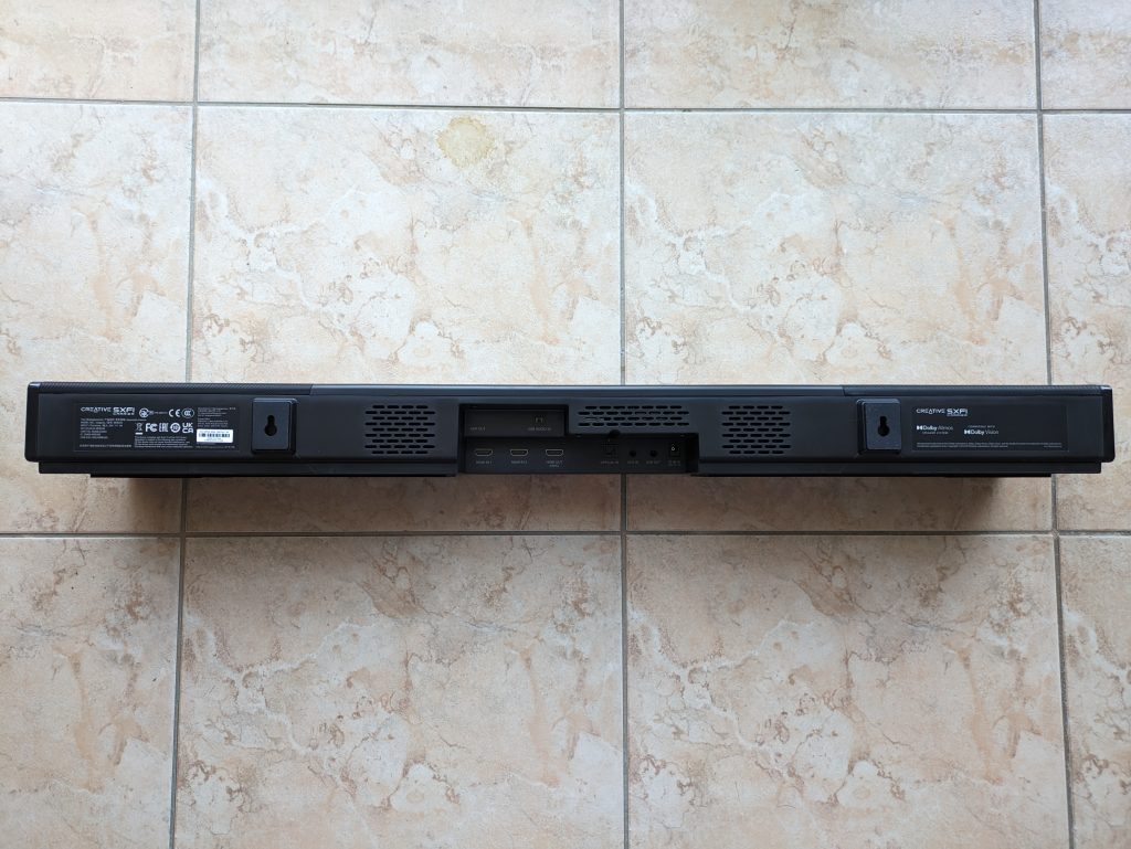 Creative SXFI CARRIER Soundbar von hinten