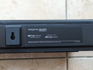 Creative SXFI CARRIER Soundbar von hinten rechts