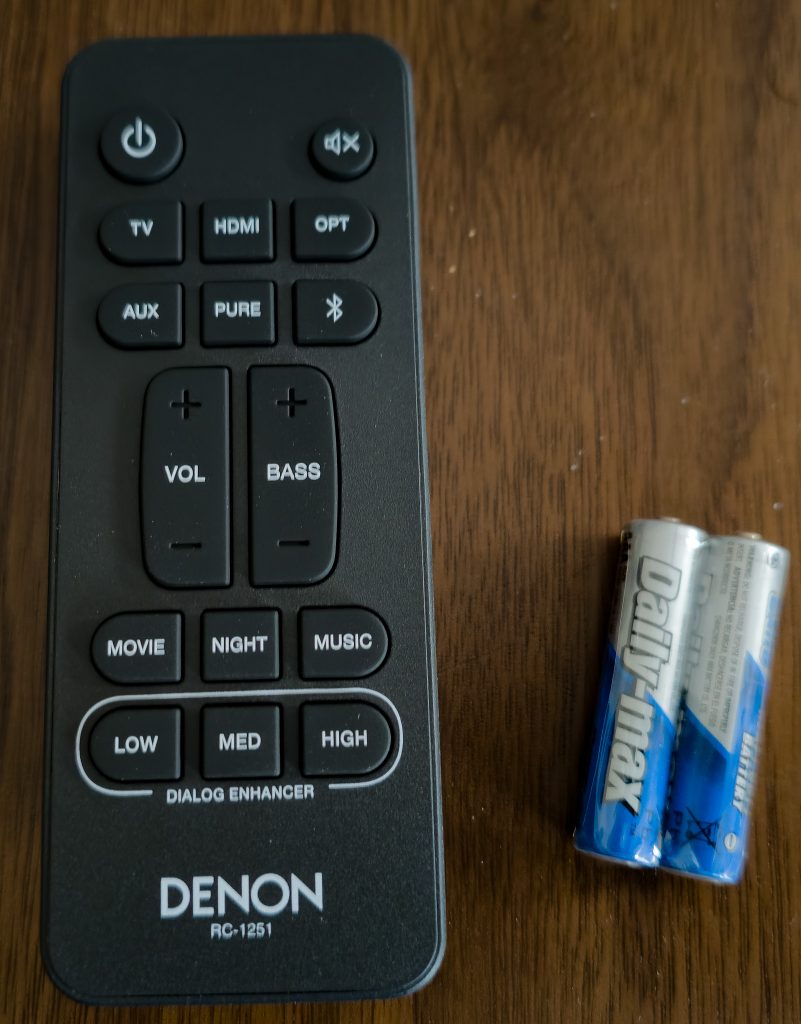 Denon DHT-S 217 Soundbar Fernbedienung mit Batterien