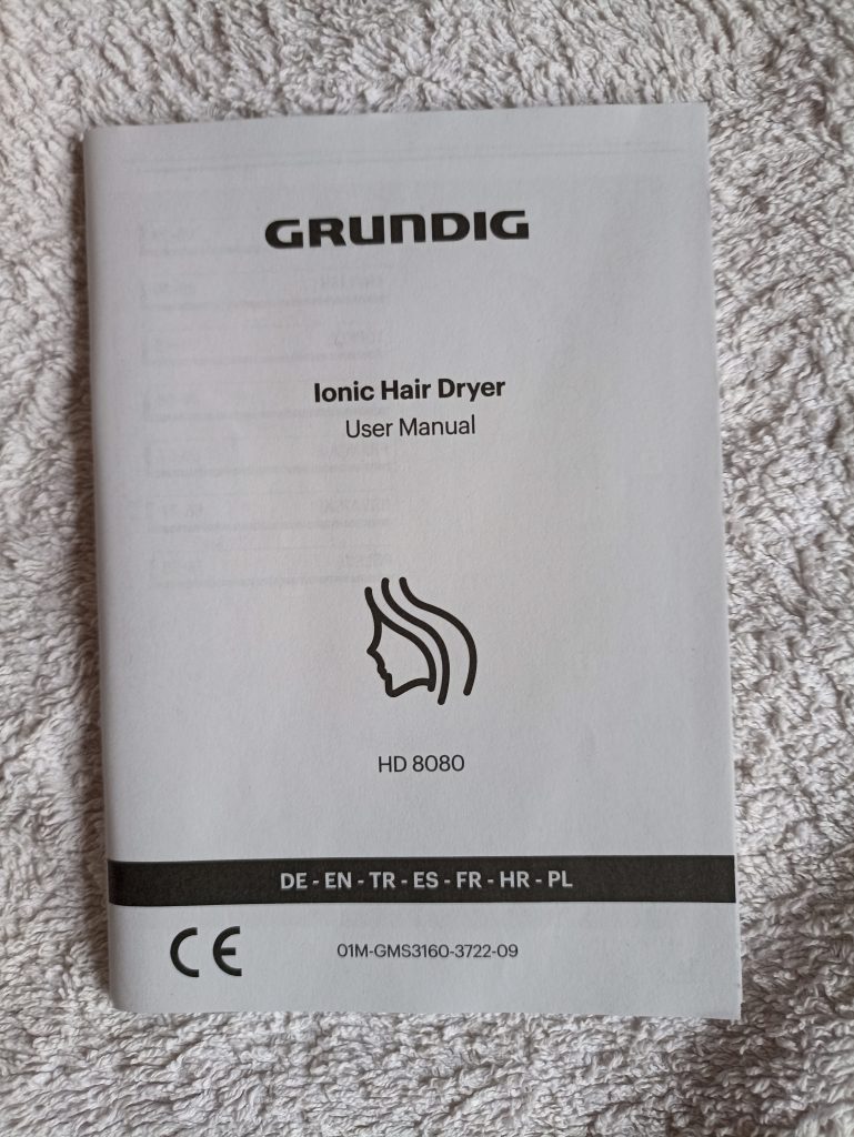GRUNDIG Naturashine HD 8080 Haartrockner, Gebrauchsanleitung