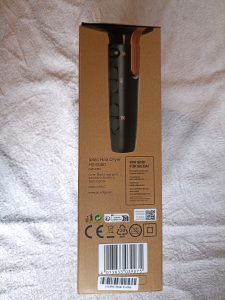 GRUNDIG Naturashine HD 8080 Haartrockner, Seitenansicht Verpackung 2