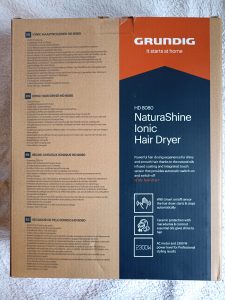 GRUNDIG Naturashine HD 8080 Haartrockner, Verpackung Rückseite