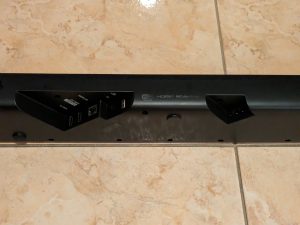Gesamtansicht der Anschlüsse der Yamaha True X Bar 50A Soundbar