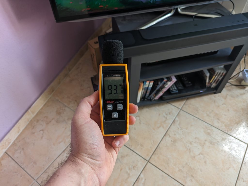 Getestete Lautstärke der JBL Bar 800 Soundbar
