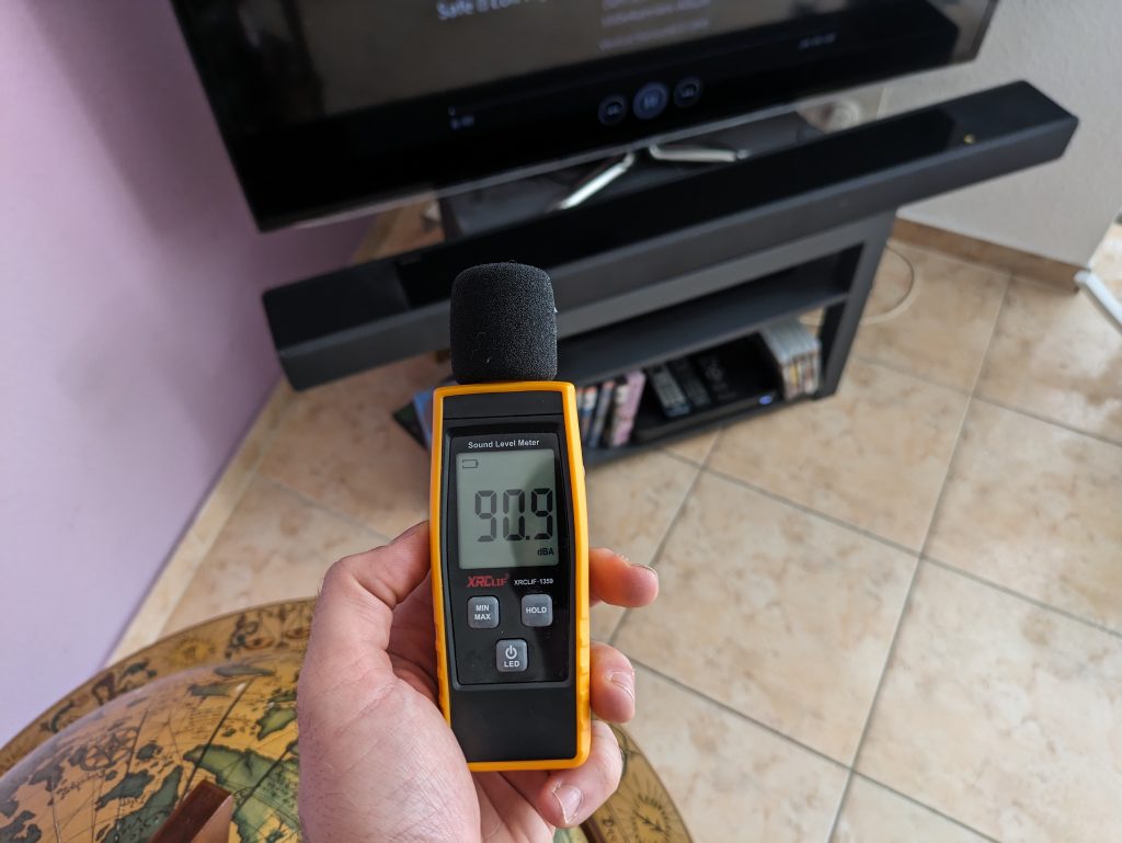 Getestete Lautstärke der Sony HT A7000 Soundbar