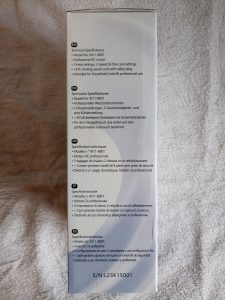 HappyGoo - Haartrockner, Seitensicht Verpackung 1