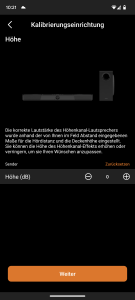 Kalibrierung der Creative SXFI CARRIER Soundbar in der App, Höhen