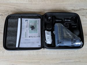 Koffer der Medisana MG600 Massagepistole geöffnet