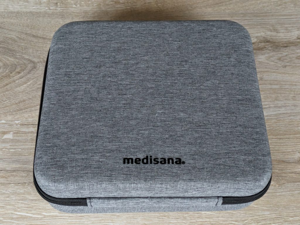 Koffer der Medisana MG600 Massagepistole von vorne