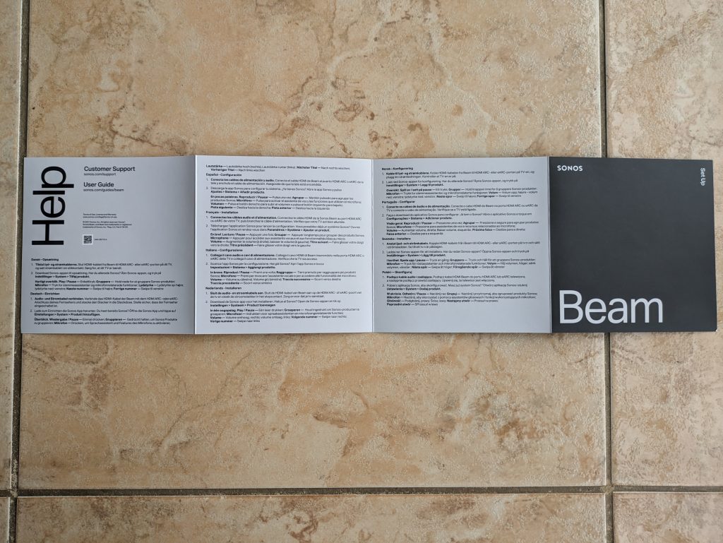 Kurzanleitung der Sonos Beam (Gen 2) Soundbar von hinten