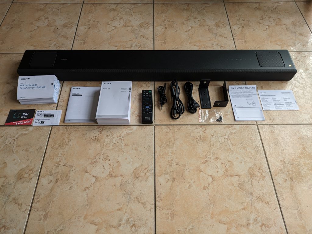 Lieferumfang der Sony HT A5000 Soundbar