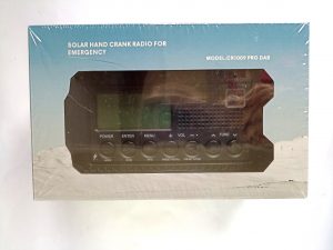 Mesquool CR 1009 Pro Kurbelradio, Vorderansicht Verpackung