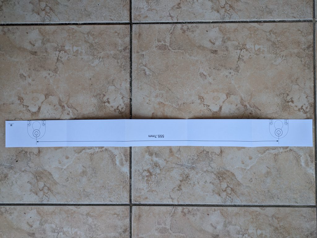 Montageschablone der JBL Bar 800 Soundbar