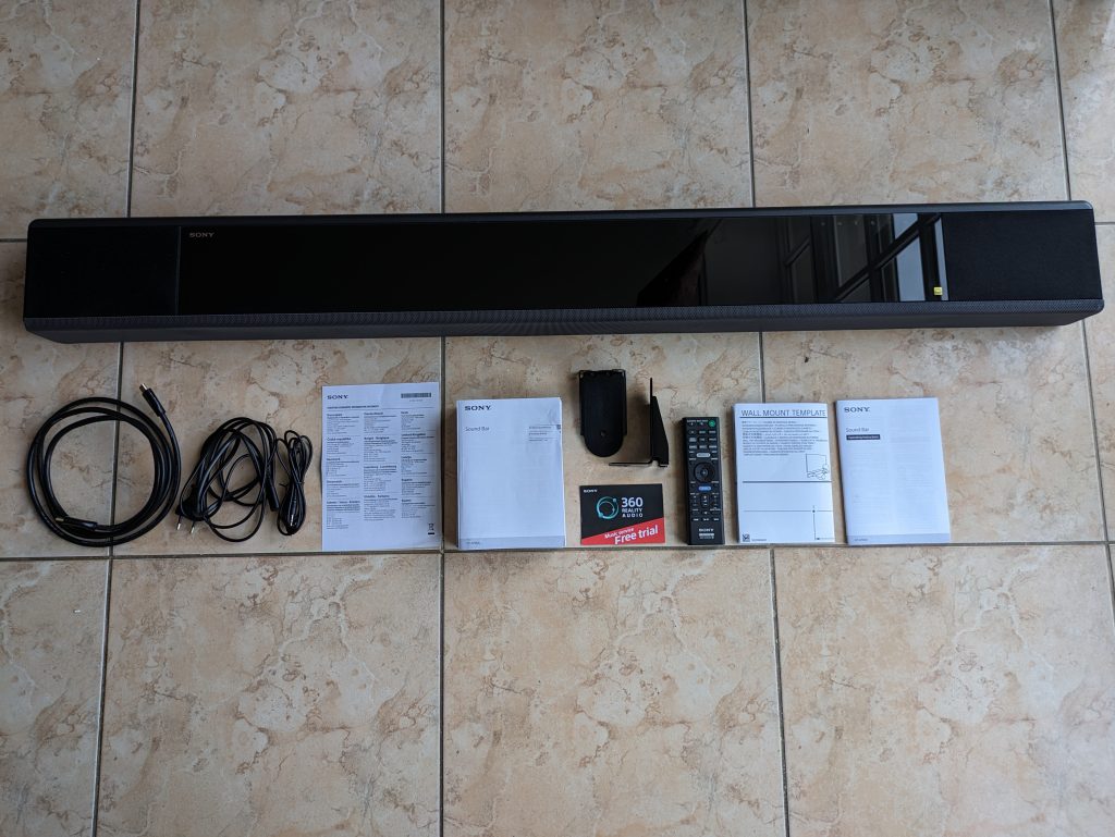 Lieferumfang der Sony HT A7000 Soundbar