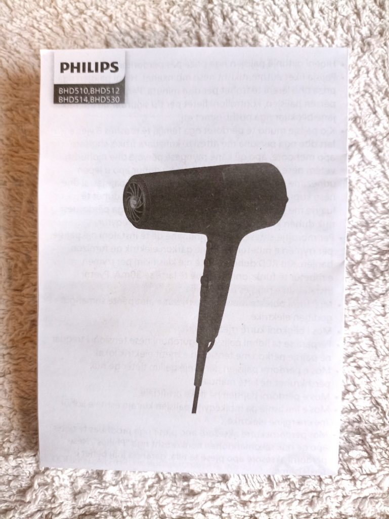 Philips BHD510 00 Haartrockner, Gebrauchsanweisung