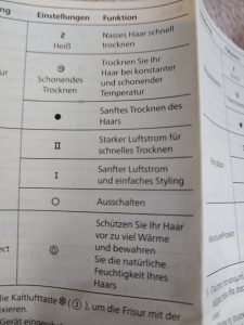 Philips DryCare Prestige HP8280 00 Haartrockner, Blick in den deutschen Teil der Gebrauchsanweisung
